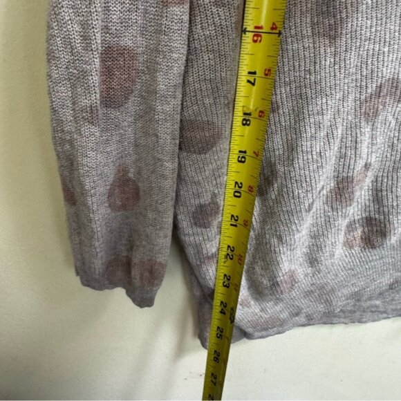 Aritzia Wilfred Balzac Leopard Cashmere Silk Cotton Sweater Lightweight Knit M - Picture 15 of 15